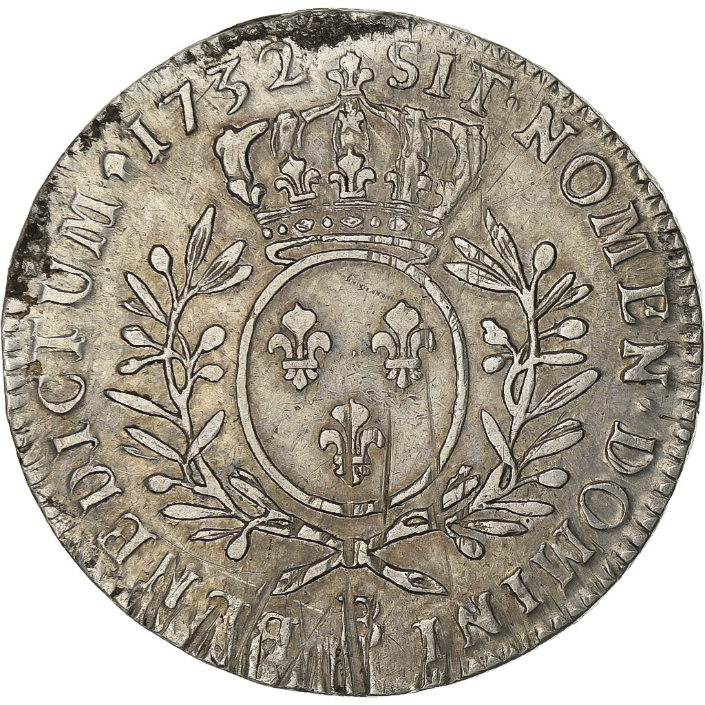 Frankreich, Louis XV, 1/2 ECU, 44 Sols, 1/2 Écu aux branches d'olivier, 1732