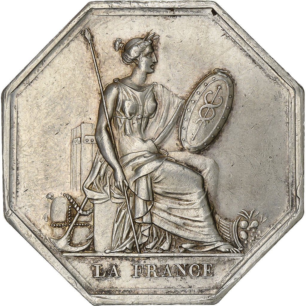 France, Insurance token, 1837, Silver, Assurance incendie Paris, AU(55-58)