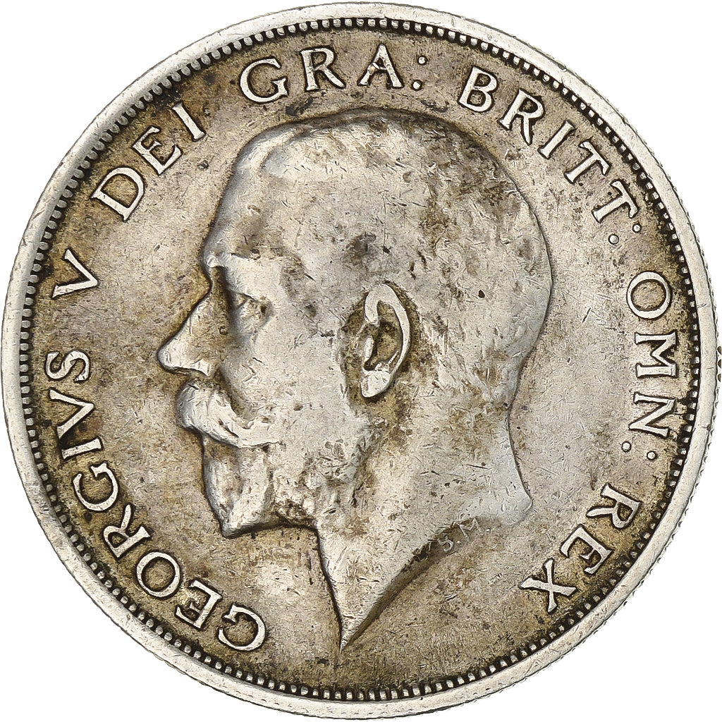 Great Britain, George V, 1/2 Crown, 1915, London, Silver, EF(40-45), KM:818.1