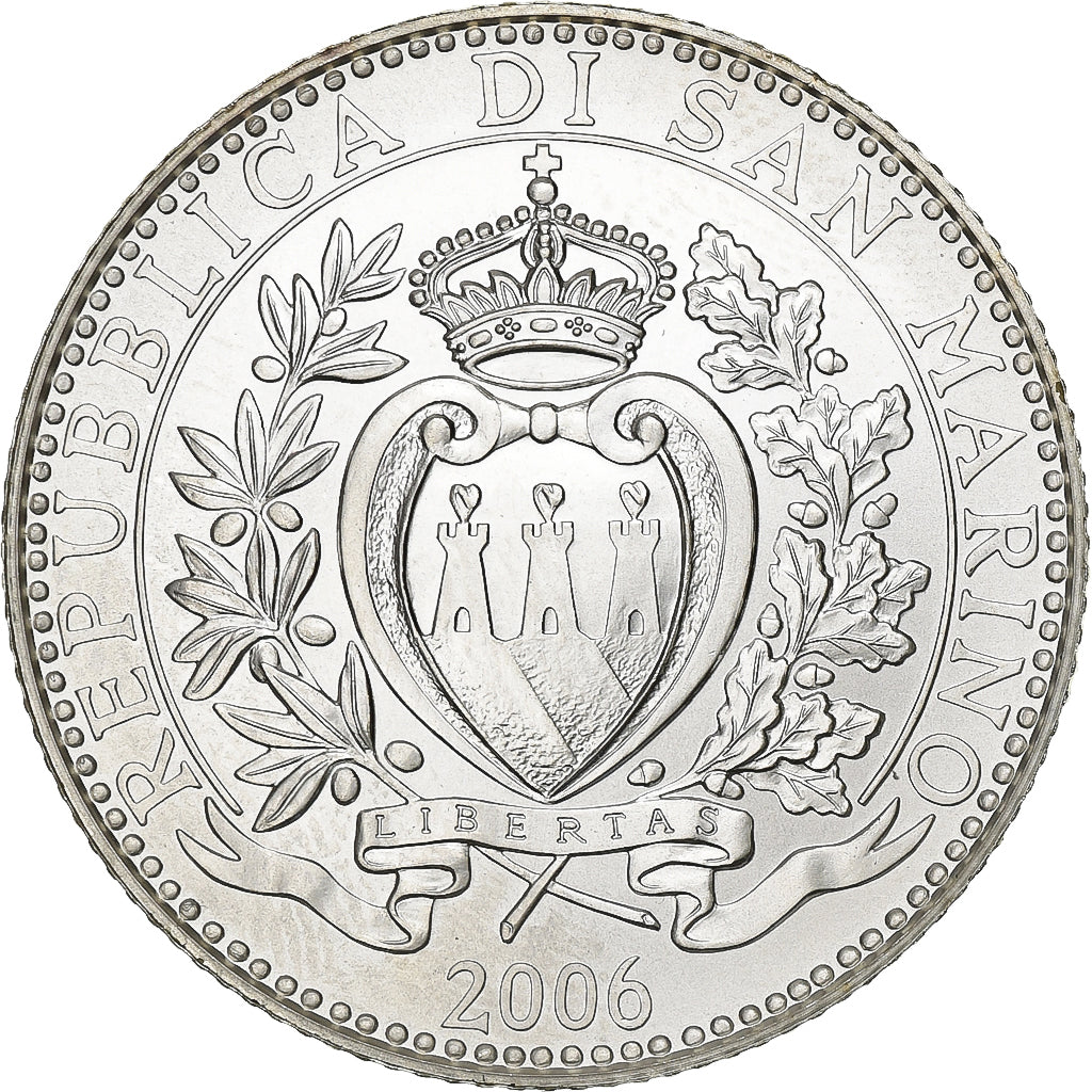 San Marino, 5 Euro, Melchiorre Delfico, 2006, Rome, Silver, MS(65-70), KM:472