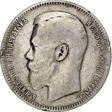 Russia, Nicholas II, Rouble, 1897, Saint Petersburg, Silver, VF(20-25), KM:59.3