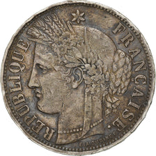 Frankrijk, 5 Francs, Cérès, 1870, Bordeaux, Zilver, FR+, Gadoury:742, KM:818.2