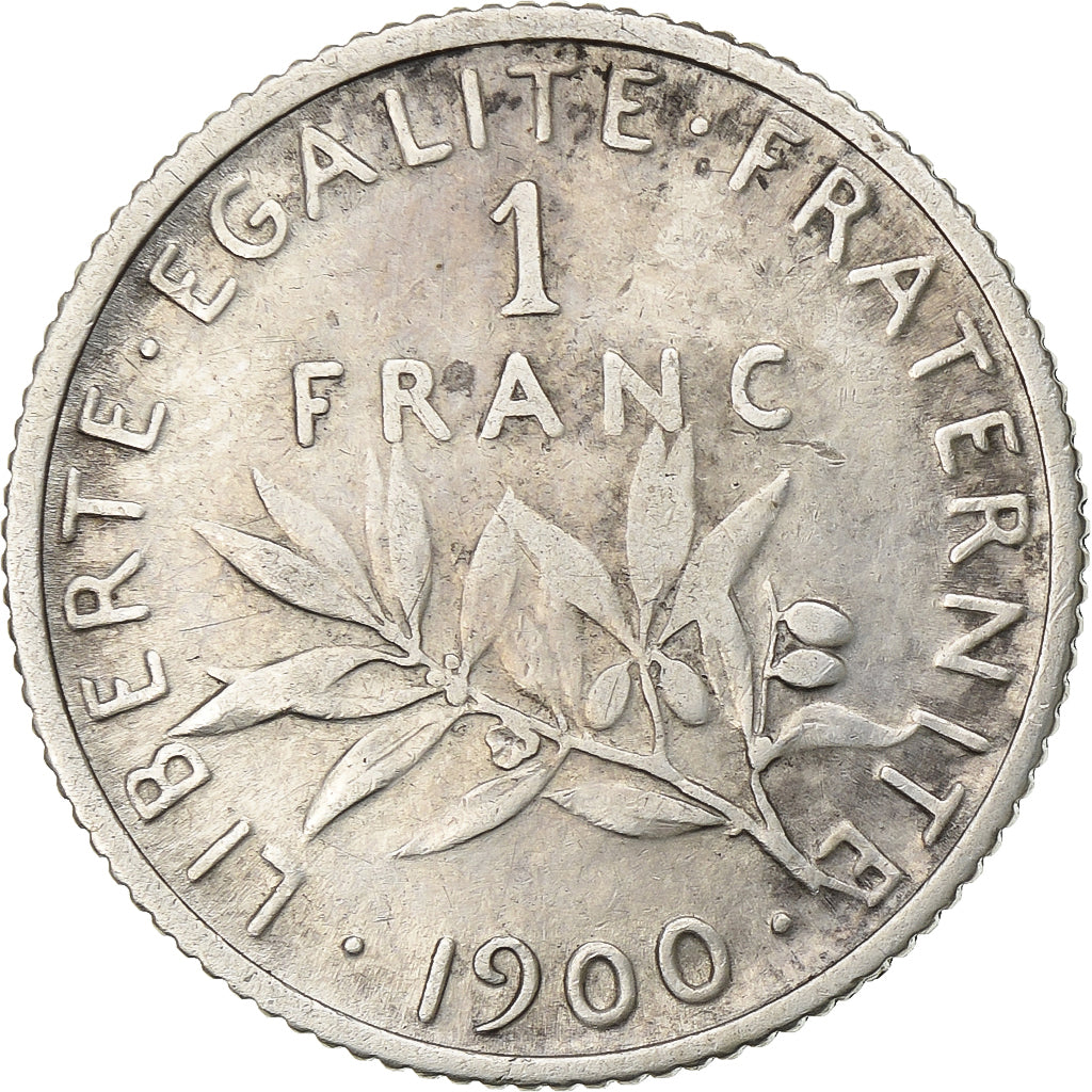 Francia, Franc, Semeuse, 1900, Paris, Argento, BB, Gadoury:467, KM:844.1
