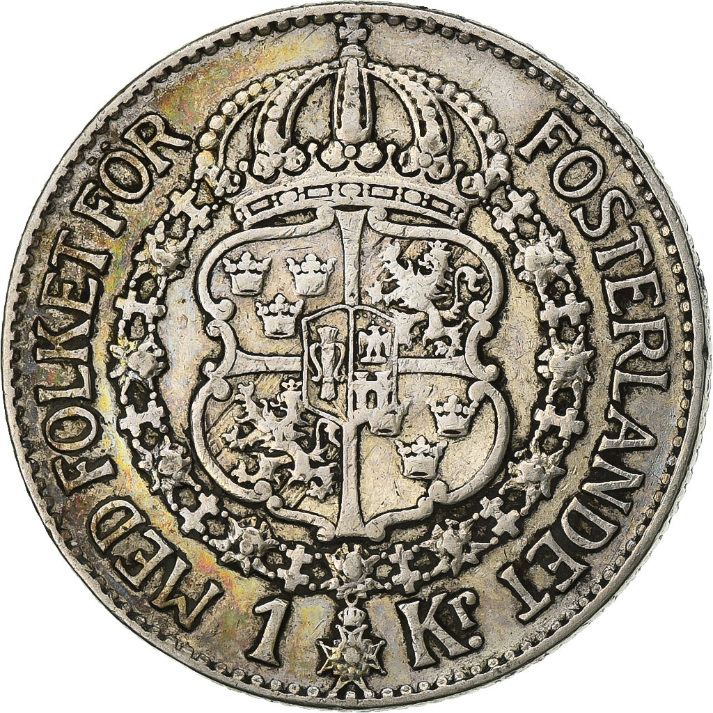 Sweden, Gustaf V, Krona, 1936, Silver, EF(40-45), KM:786.2