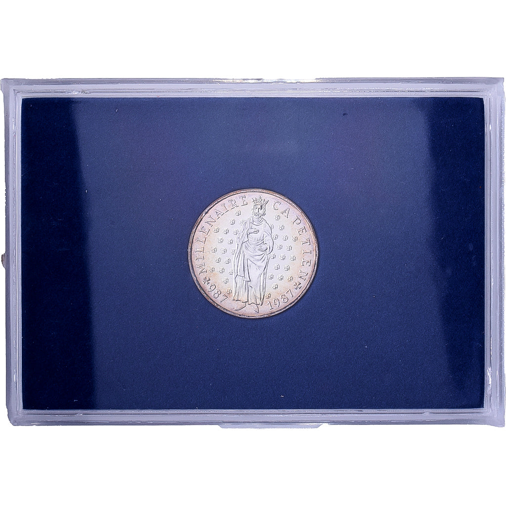 Francia, 10 Francs, Millénaire Capétien, 1987, Monnaie de Paris, BU, Plata