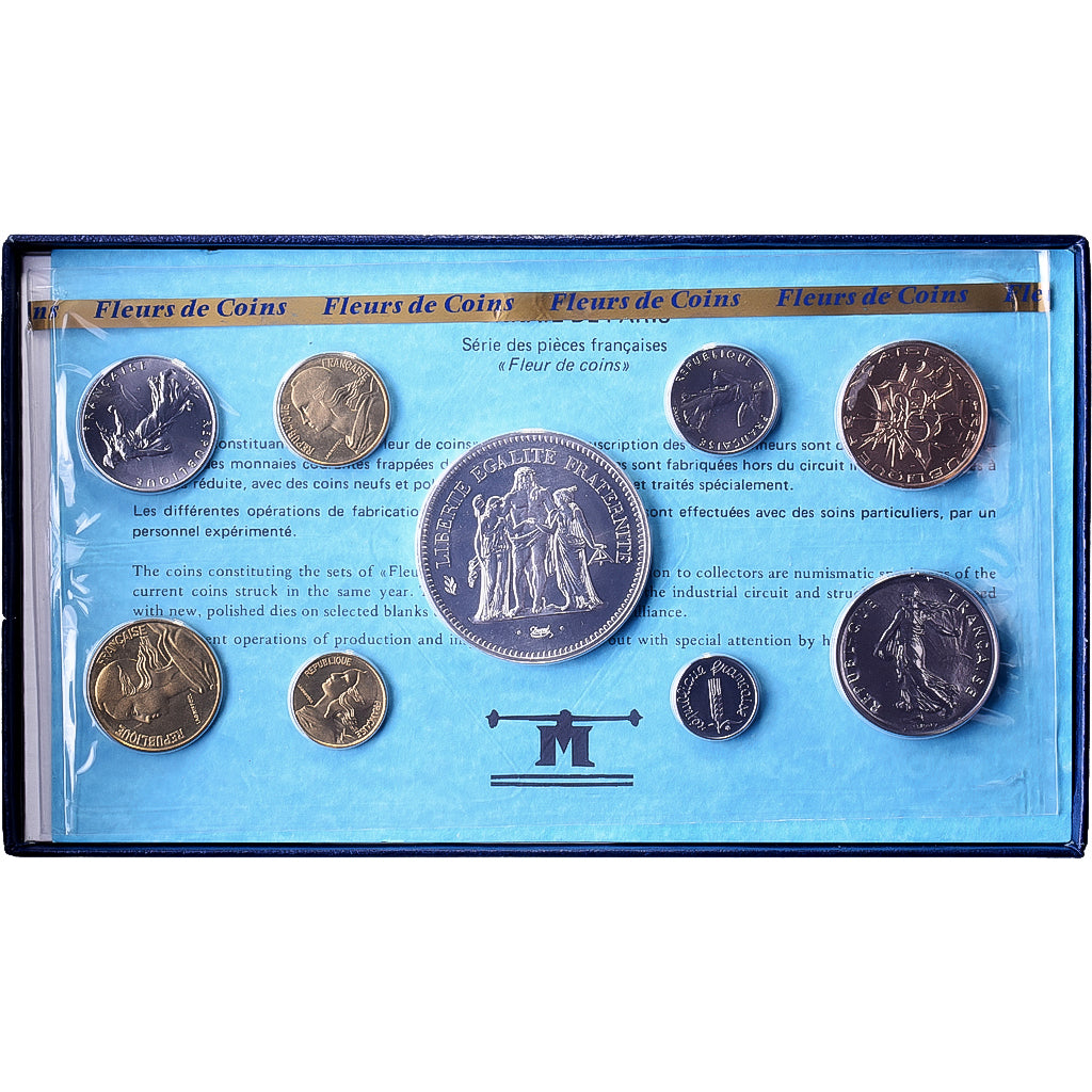 Frankreich, Coffret 1 c. à 50 frs., 1977, MDP, série FDC, STGL