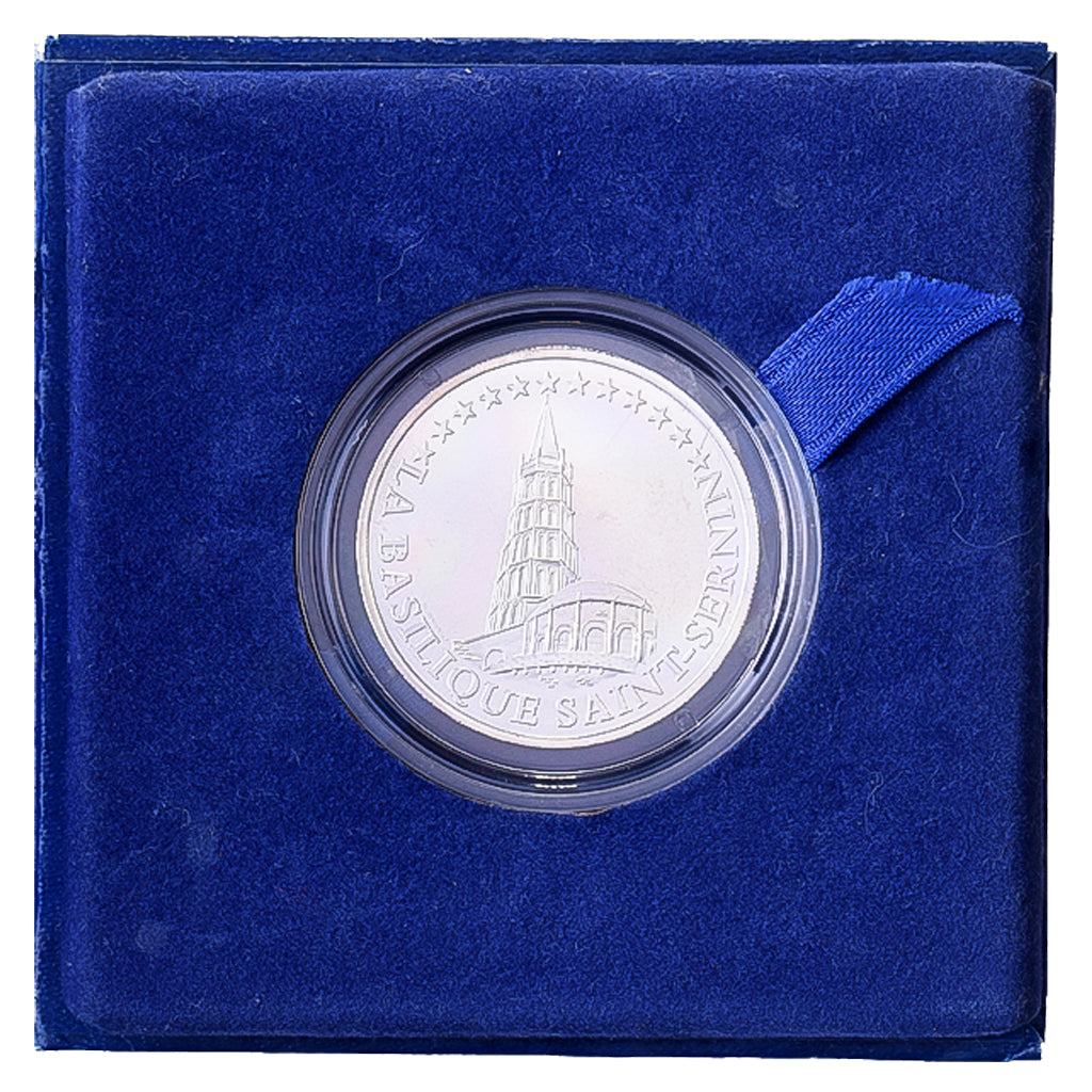 Frankrijk, Euro des Villes, 20 Euros Toulouse Saint-Sernin, 1998, Zilver, FDC