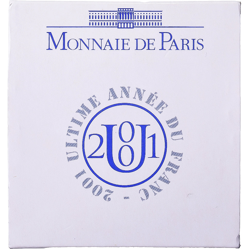France, 5 Francs, Semeuse, 2001, Paris, BU, Silver, MS(65-70), KM:1309