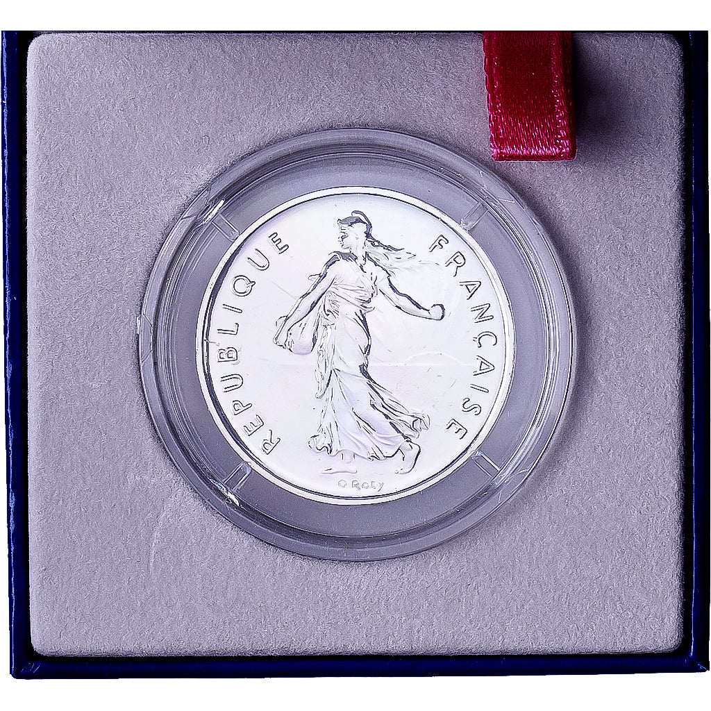 France, 5 Francs, Semeuse, 2001, Paris, BU, Silver, MS(65-70), KM:1309