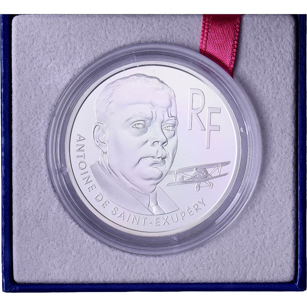 France, 10 Francs, Antoine de Saint-Exupéry, 2000, Paris, BE, Silver