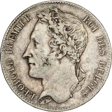 Belgium, Leopold I, 5 Francs, 5 Frank, 1849, Silver, VF(30-35), KM:3.2