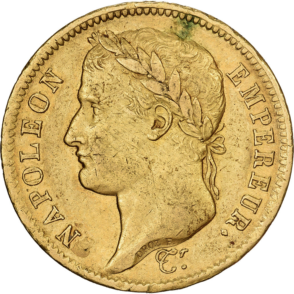 France, Napoléon I, 40 Francs, 1808, La Rochelle, Rare, Or, TTB, Gadoury:1083