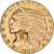 États-Unis, $5, Half Eagle, Indian Head, 1909, Denver, Or, SUP+, KM:129