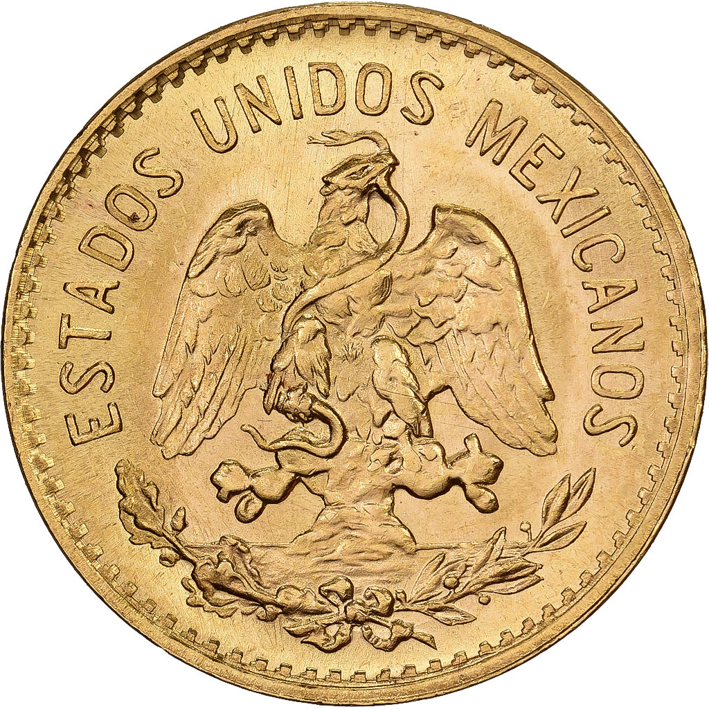Mexico, 5 Pesos, 1955, Mexico, Restrike, Gold, MS(63), KM:464