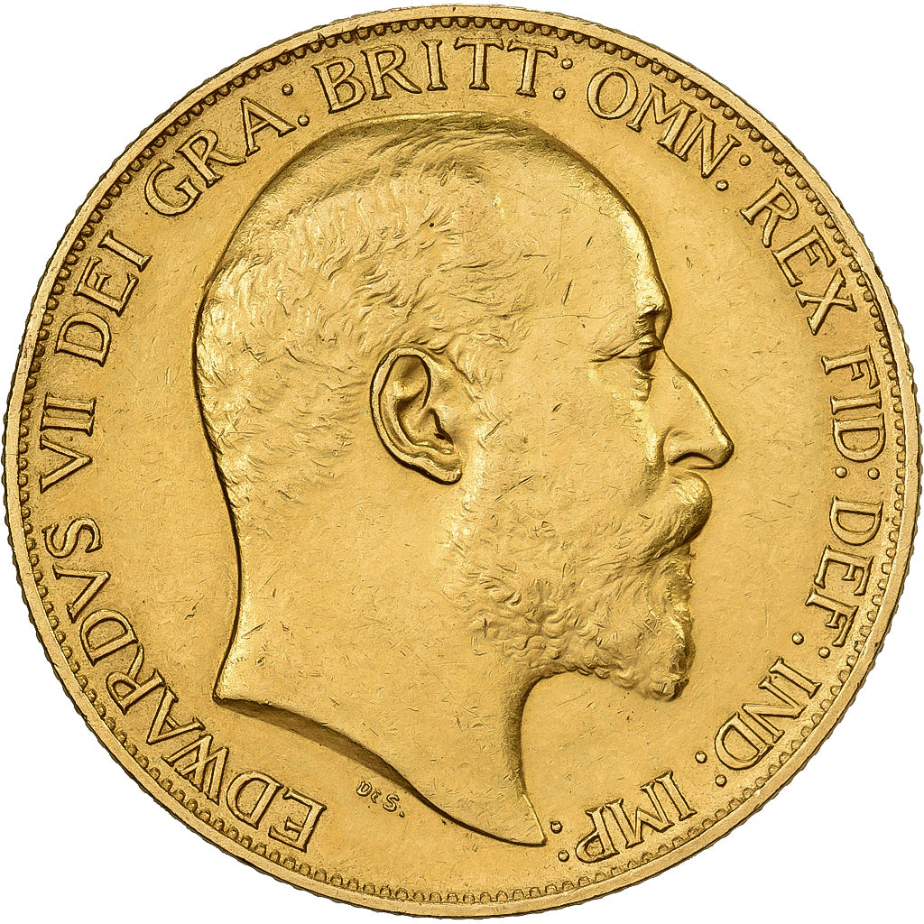 Great Britain, Edward VII, 2 Pounds, 1902, Rare, Gold, MS(60-62), KM:806
