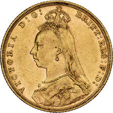 Australie, Victoria, Sovereign, 1893, Melbourne, Souverain, Or, SUP, KM:10