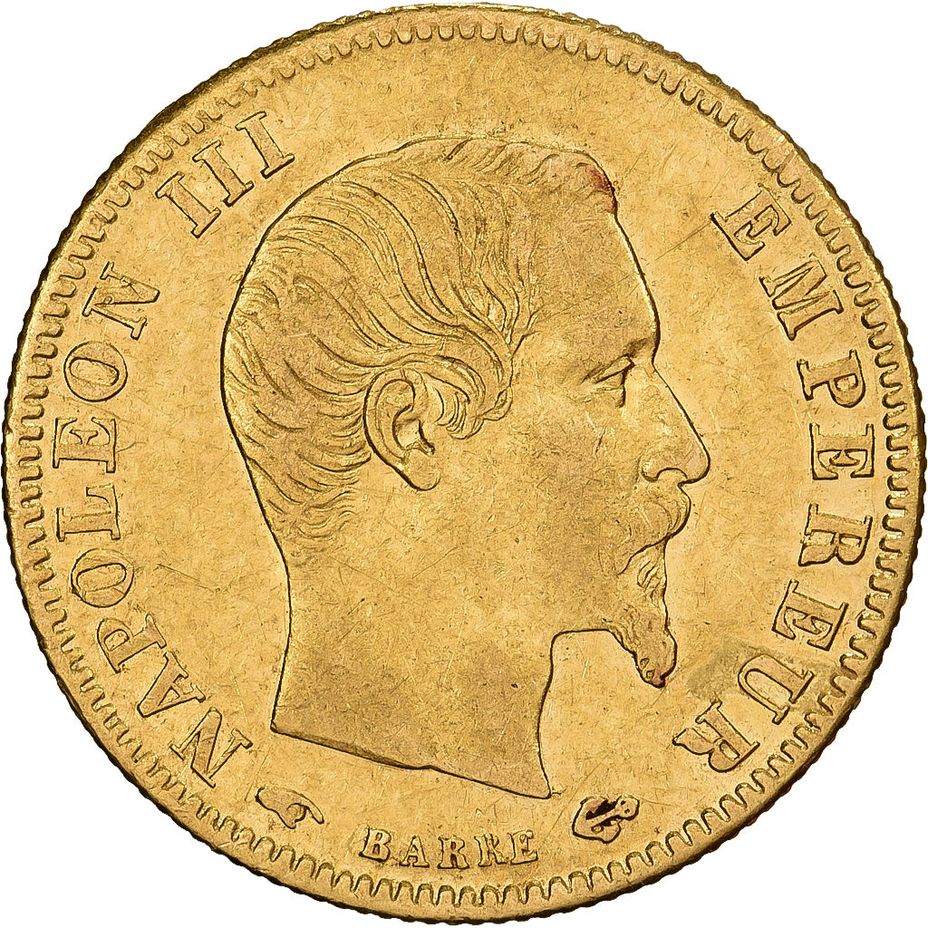 Frankreich, Napoleon III, 5 Francs, 1859, Paris, Gold, VZ, Gadoury:1001