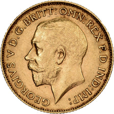 Great Britain, George V, 1/2 Sovereign, 1913, Gold, MS(60-62), KM:819