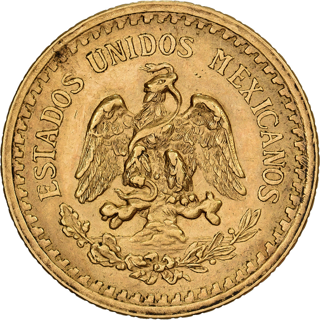 Messico, 2-1/2 Pesos, 1919, Mexico City, Oro, SPL-, KM:463