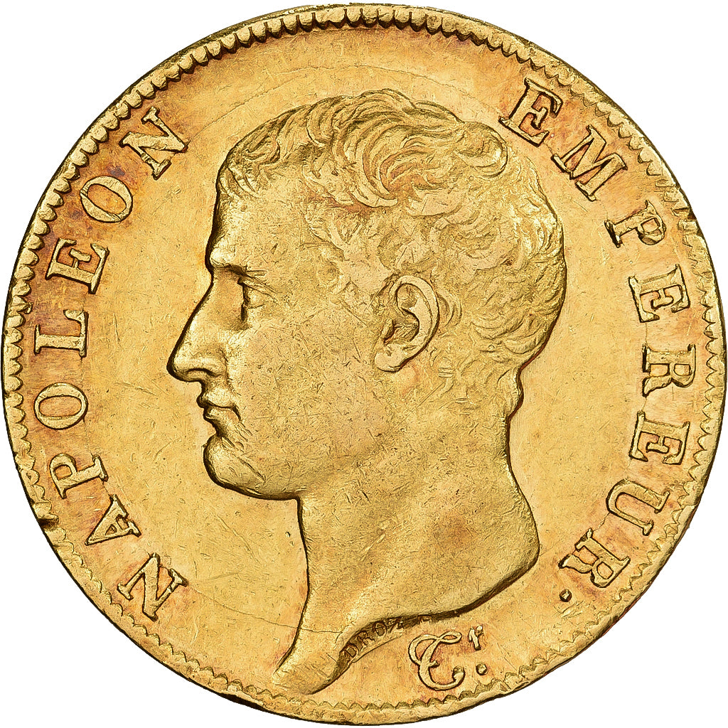 France, Napoleon I, 40 Francs, 1806, Paris, Gold, AU(55-58), KM:1317