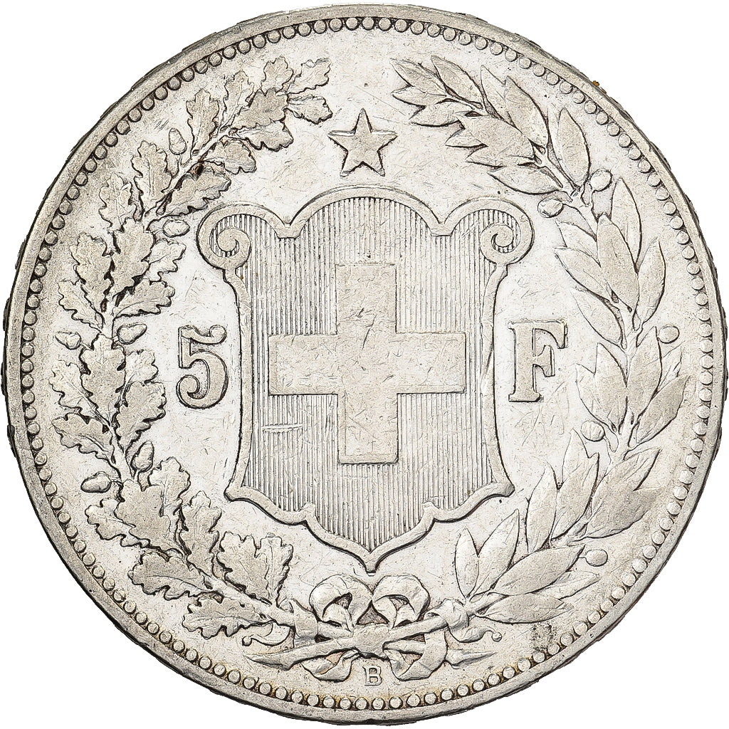 Suisse, 5 Francs, 1891, Bern, Argent, TB, KM:34