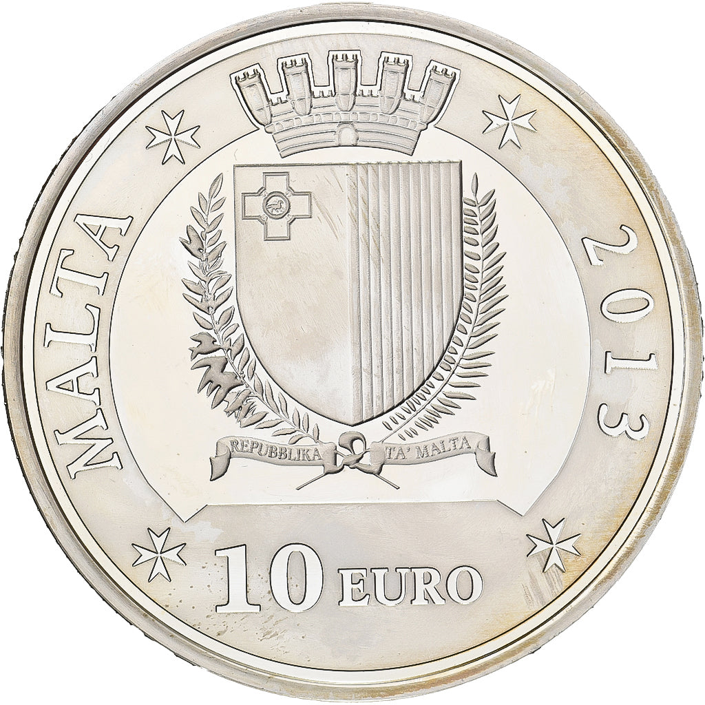 Malta, 10 Euro, Emmanuel Pinto, Proof, 2013, Brussels, Silver, MS(65-70)
