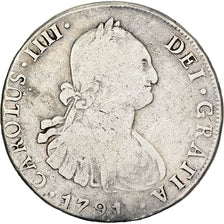 Bolivie, Charles III, 8 Reales, 1791, Potosi, Argent, TB, KM:73