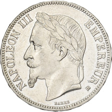 Francia, 5 Francs, Napoléon III, 1867, Strasbourg, Argento, BB+, KM:799.2