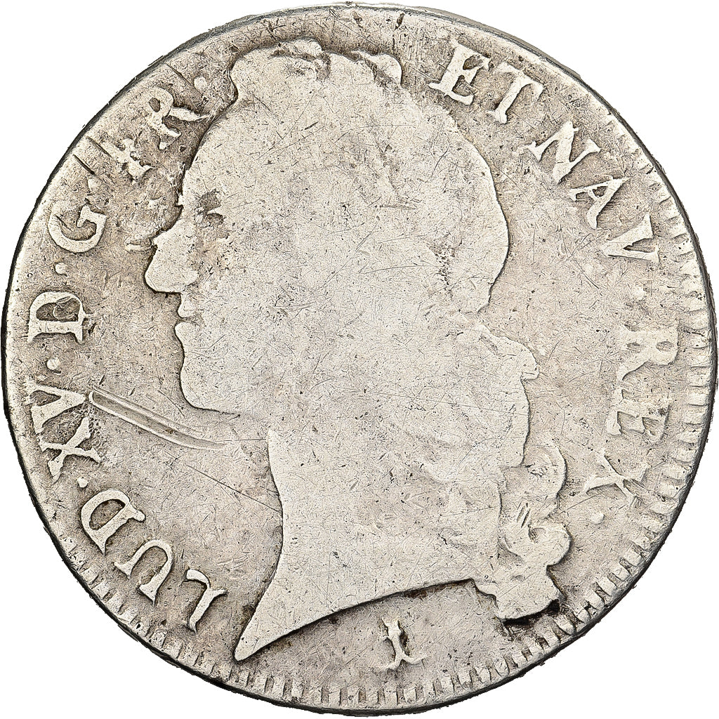 France, Louis XV, Ecu, Écu au bandeau, 1747, Perpignan, Argent, B, Gadoury:322