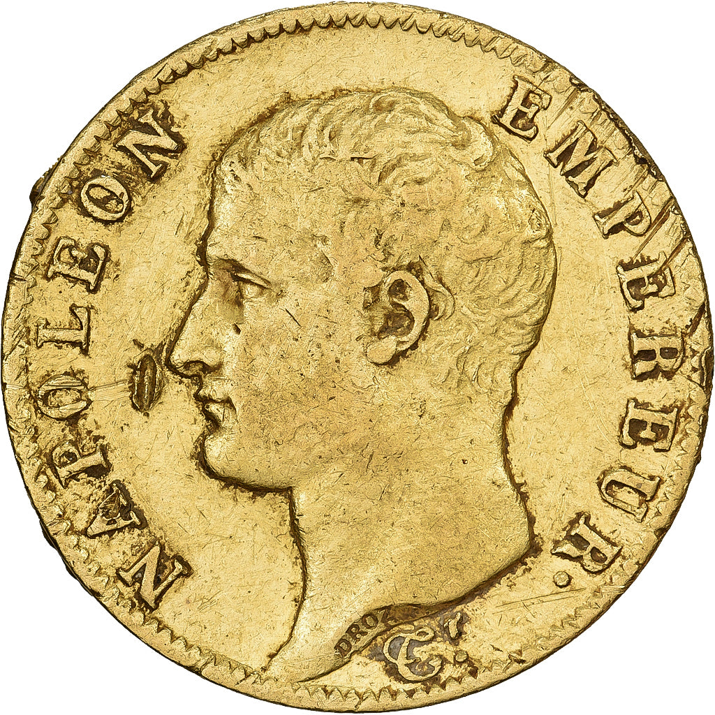 Francia, Napoleon I, 20 Francs, 1806, Paris, Oro, BC+, Gadoury:1023, Le