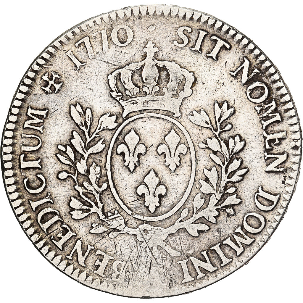 Francja, Louis XV, Ecu, Écu au bandeau, 1770, Paris, Srebro, F(12-15), KM:512.1