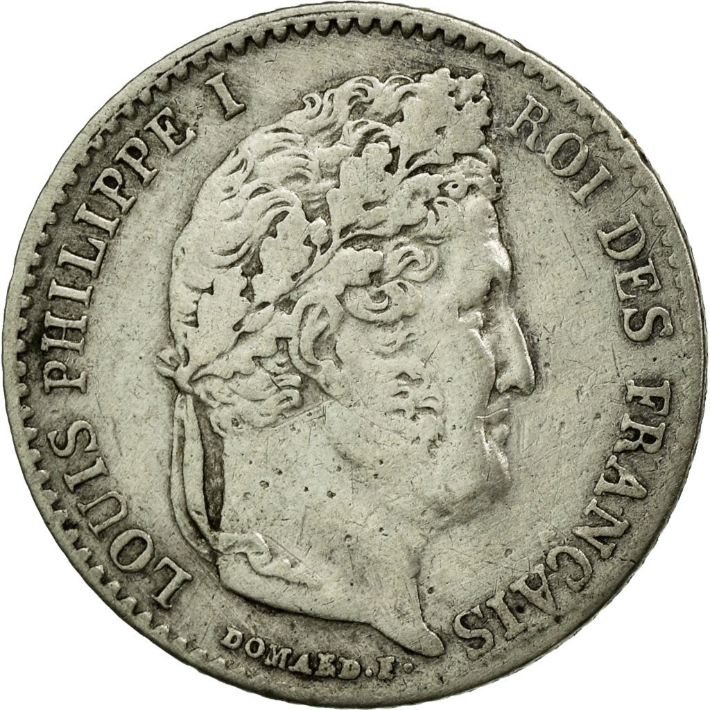 Coin, France, Louis-Philippe, 1/4 Franc, 1842, Paris, EF(40-45), Silver