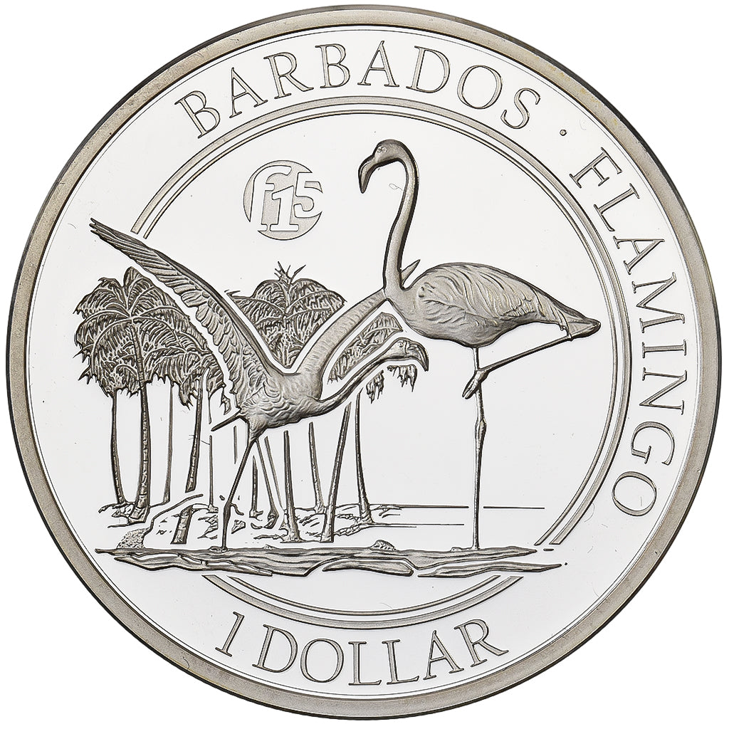 Barbados, Dollar, 2016, Karlsfeld, 1 Oz, F15, Silver, MS(65-70)