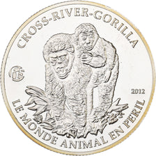 Cameroon, 1000 Francs, Cross-River-Gorilla, 2012, F15, Silver, MS(65-70), KM:58