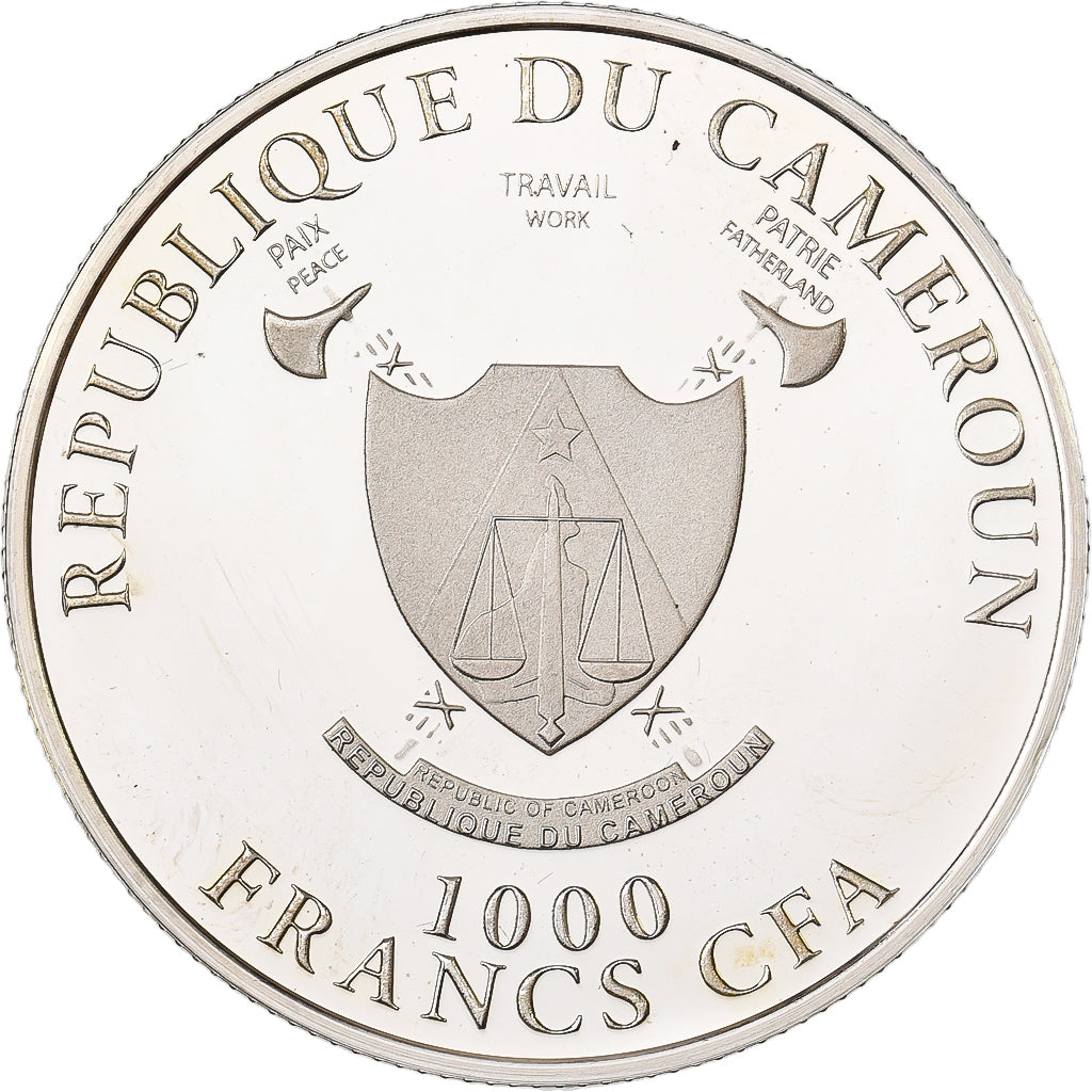 Kamerun, 1000 Francs, Cross-River-Gorilla, 2012, F15, Silber, STGL, KM:58