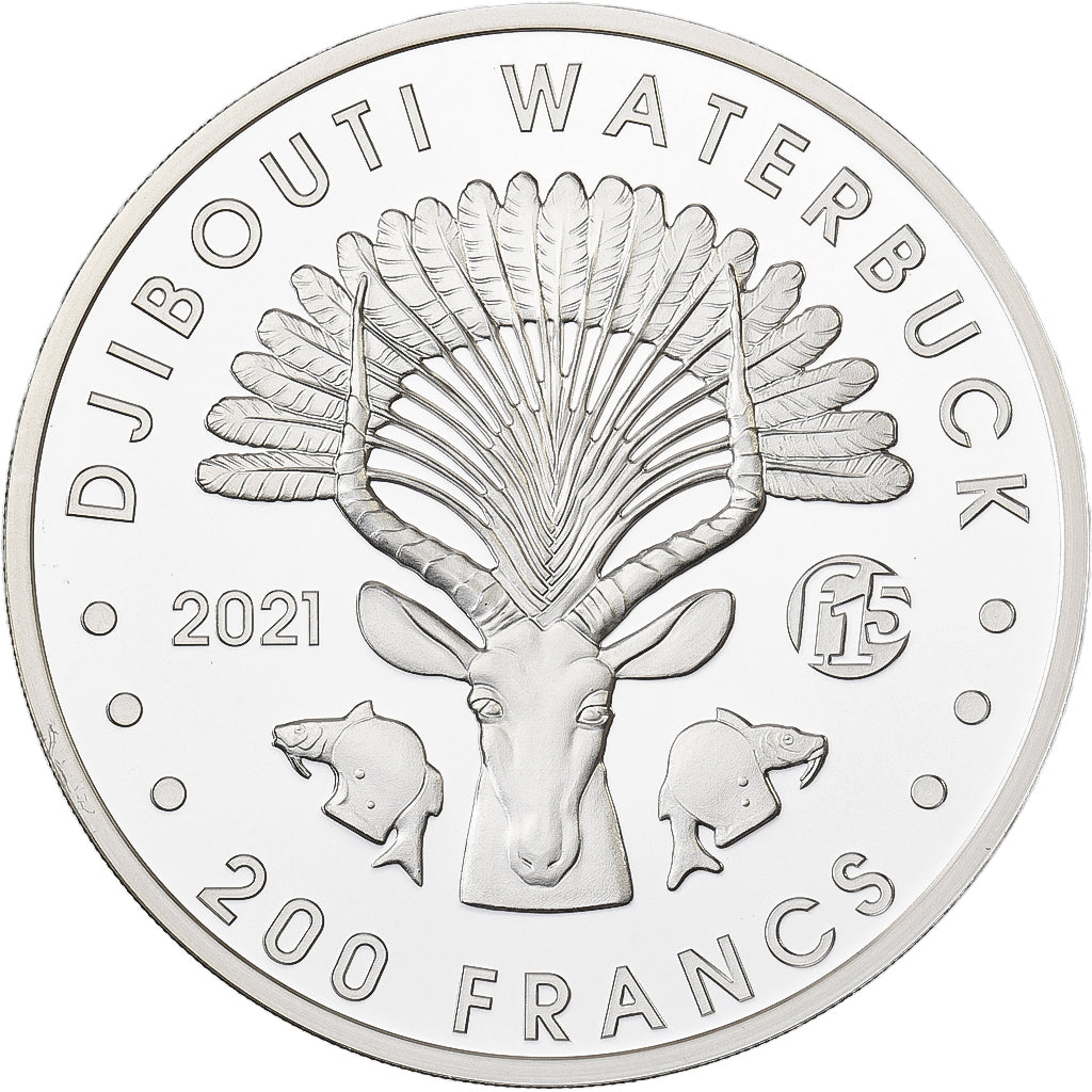 Djibouti, 200 Francs, 2021, Karlsfeld, 1 Oz, F15, Silver, MS(65-70)