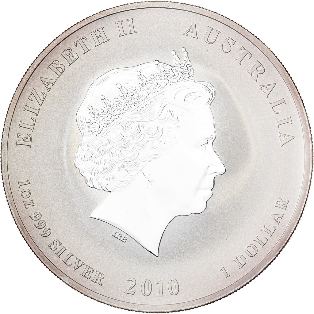 Australia, 1 Dollar, Year of the Tiger, 2010, 1 Oz, Silver, MS(65-70)