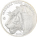 Lao, 500 Kip, Panthera Tigris, 2016, F15, Prata, MS(65-70)