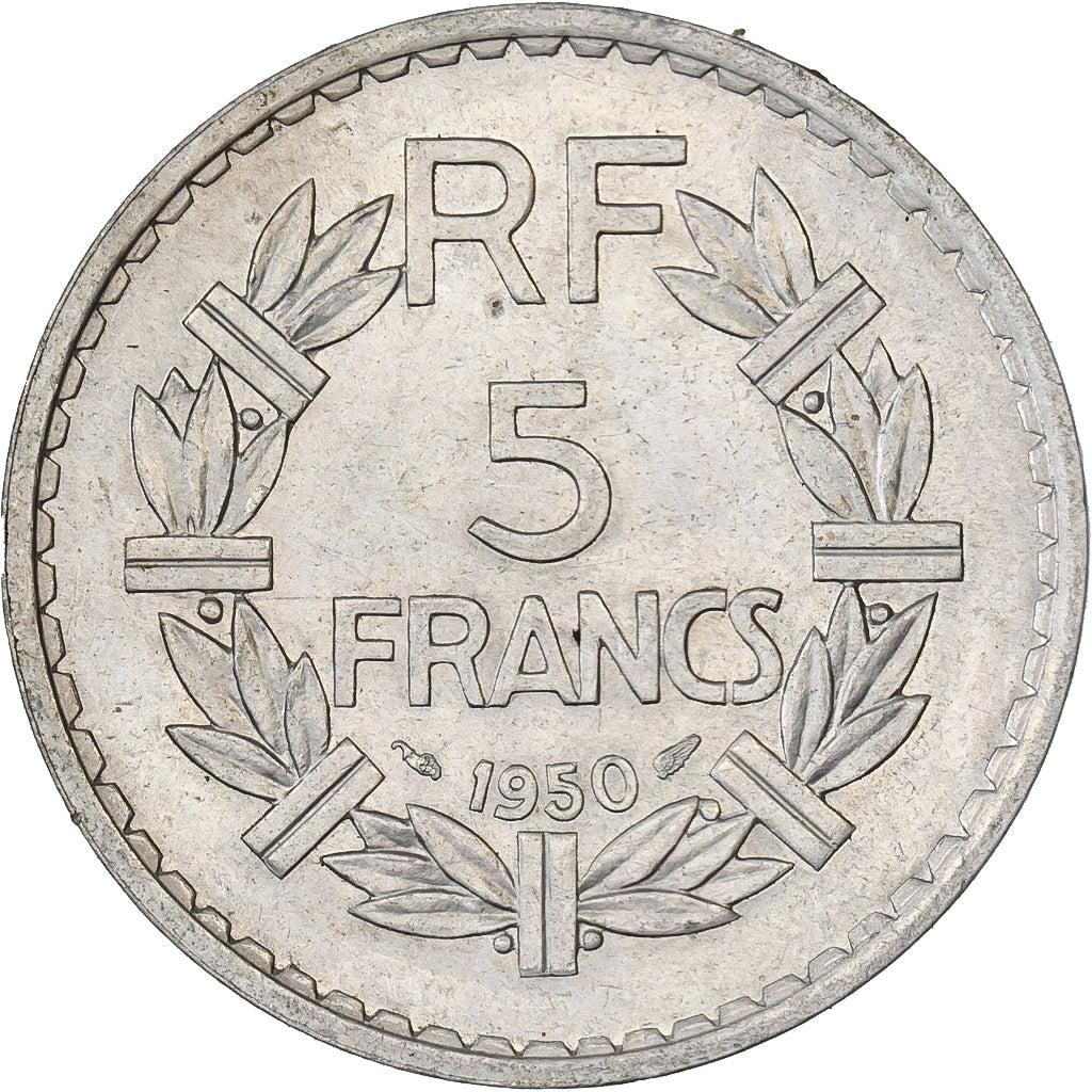Frankreich, 5 Francs, Lavrillier, 1950, Paris, Aluminium, VZ+, Gadoury:766a