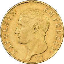 França, 40 Francs, Napoléon I, AN 13, Paris, Dourado, EF(40-45), Gadoury:1081