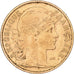 França, 10 Francs, Marianne Coq, 1905, Paris, Dourado, EF(40-45), KM:846