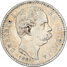 Italy, Umberto I, 2 Lire, 1881, Rome, Silver, EF(40-45), KM:23