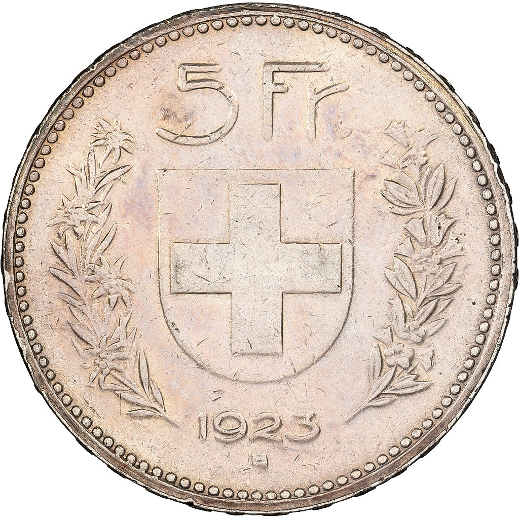 Switzerland, 5 Francs, 1923, Bern, Silver, EF(40-45), KM:37