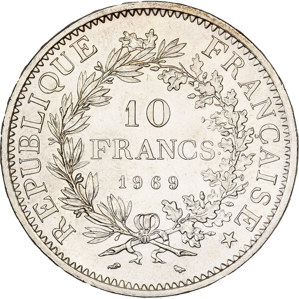 France, 10 Francs, Hercule, 1969, Paris, Argent, SUP+, Gadoury:813, KM:932