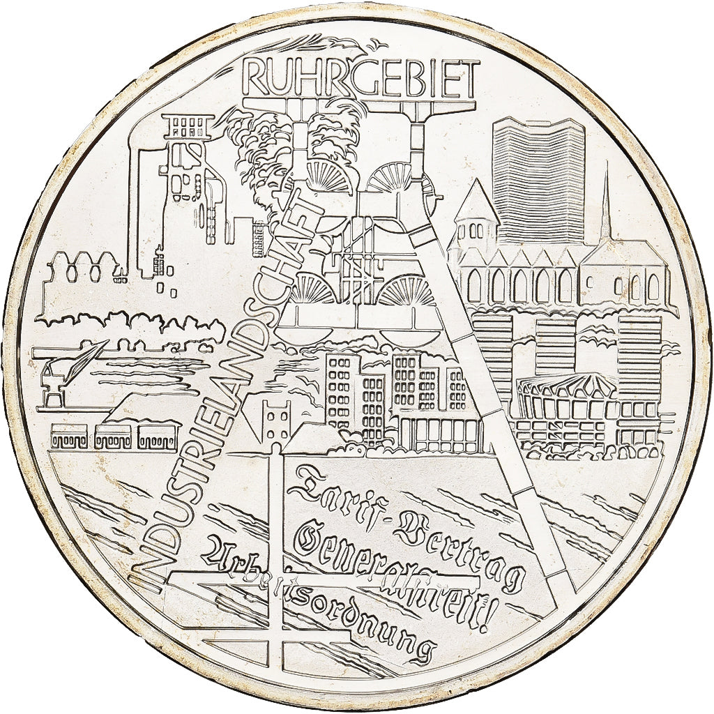 Germany, 10 Euro, Ruhr Industrial District, Proof, 2003, Stuttgart, Silver