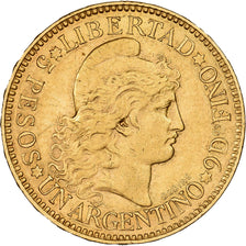 Argentina, Argentino, 1888, Gold, AU(55-58), KM:31