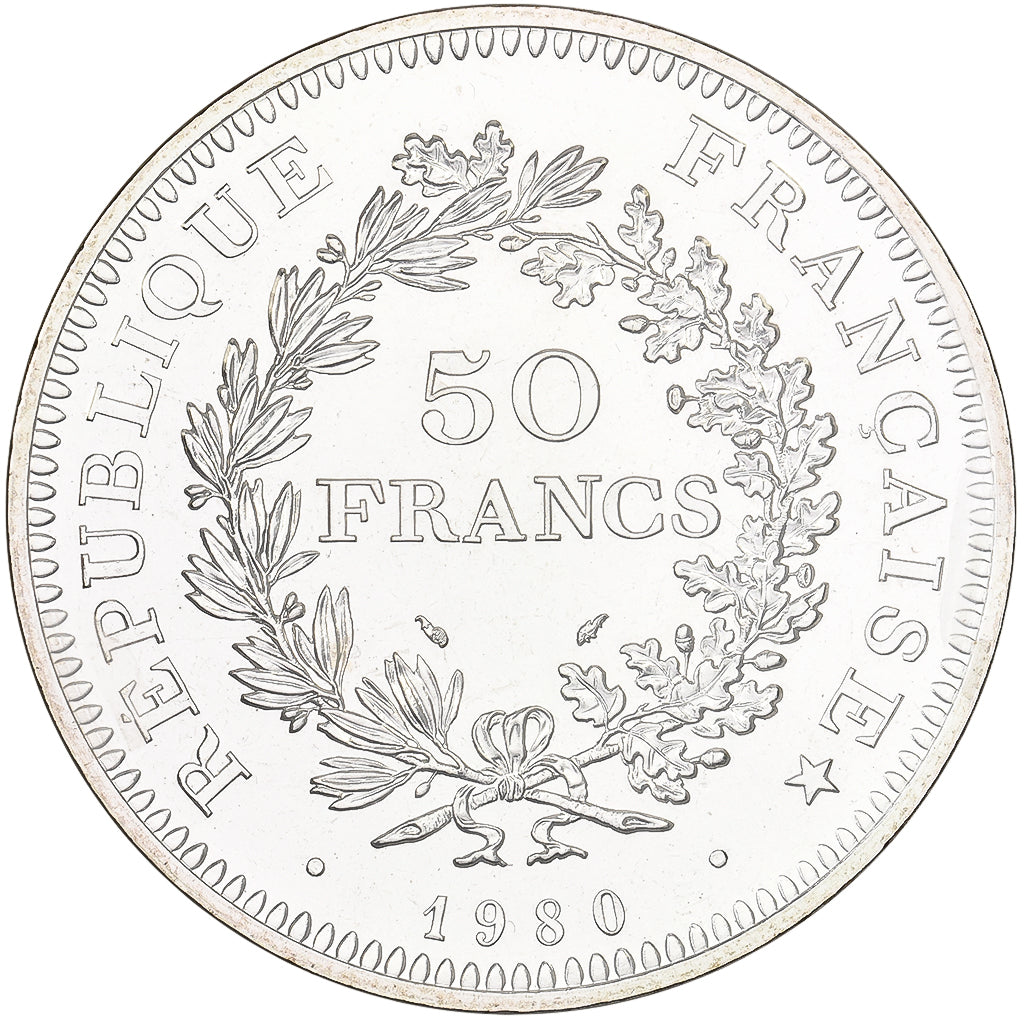 Frankreich, 50 Francs, Hercule, 1980, MDP, série FDC, Silber, STGL, Gadoury:882