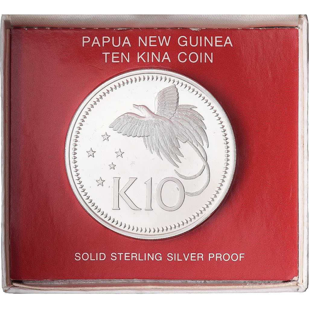 Papua New Guinea, 10 Kina, 1979, Franklin Mint, Proof, Silver, MS(65-70), KM:8a