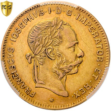 Austria, Franz Joseph I, 4 Florin 10 Francs, 1889, Vienna, Oro, PCGS, AU53