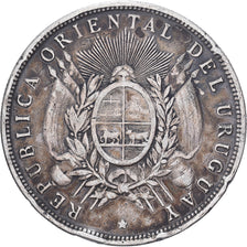 Uruguay, Peso, 1893, Uruguay Mint, Silver, VF(30-35), KM:17a